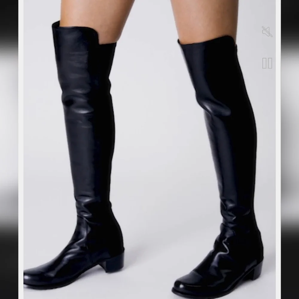 🌸Stuart‎ Weitzman Reserve Leather Black Over-the-Knee Boots